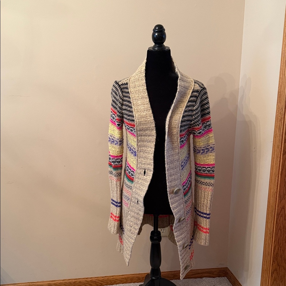 Free People Colorful Knit Cardigan